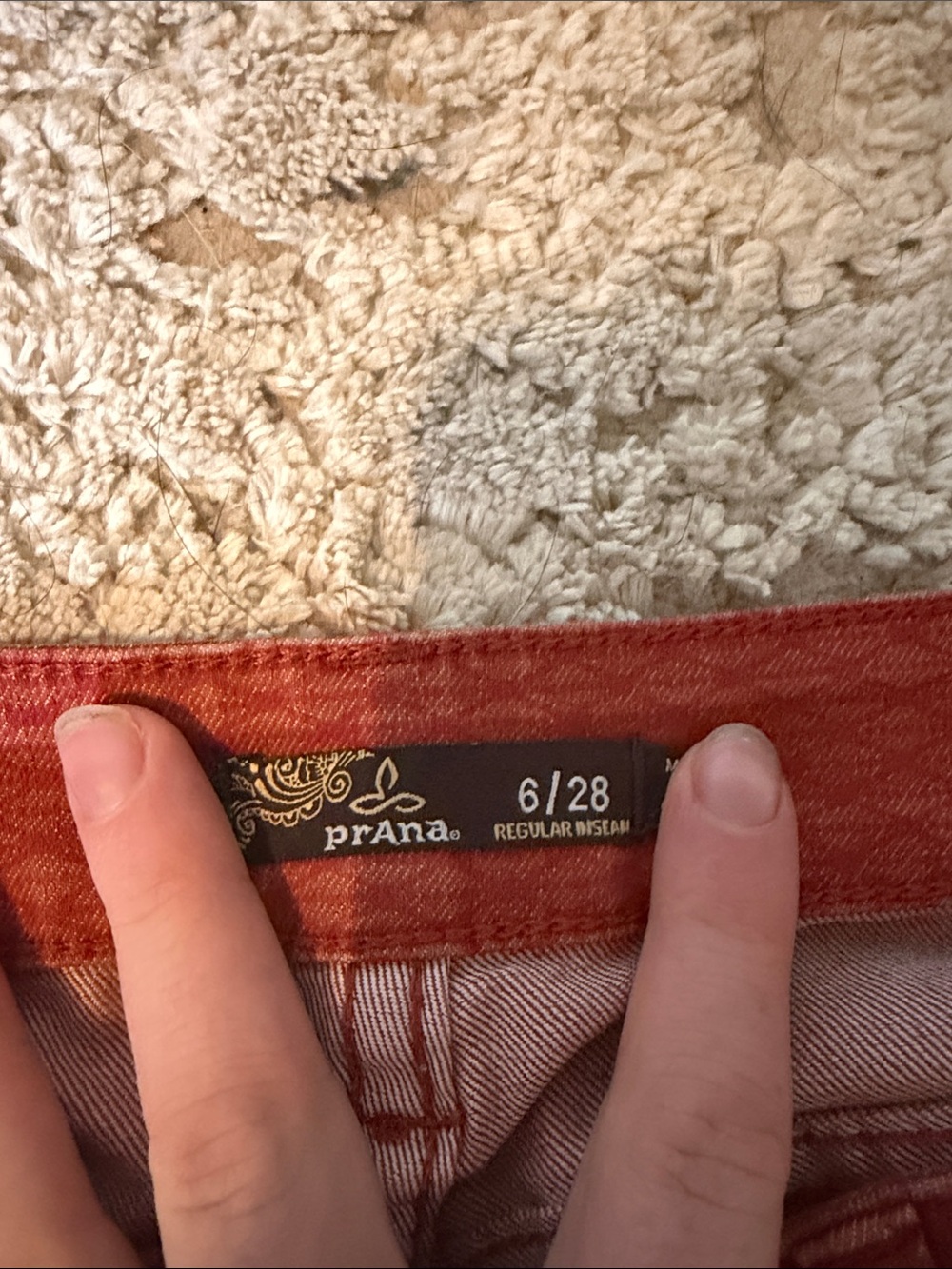 Prana Rust Red Patterned Skinny Pants - Picture 3 of 4